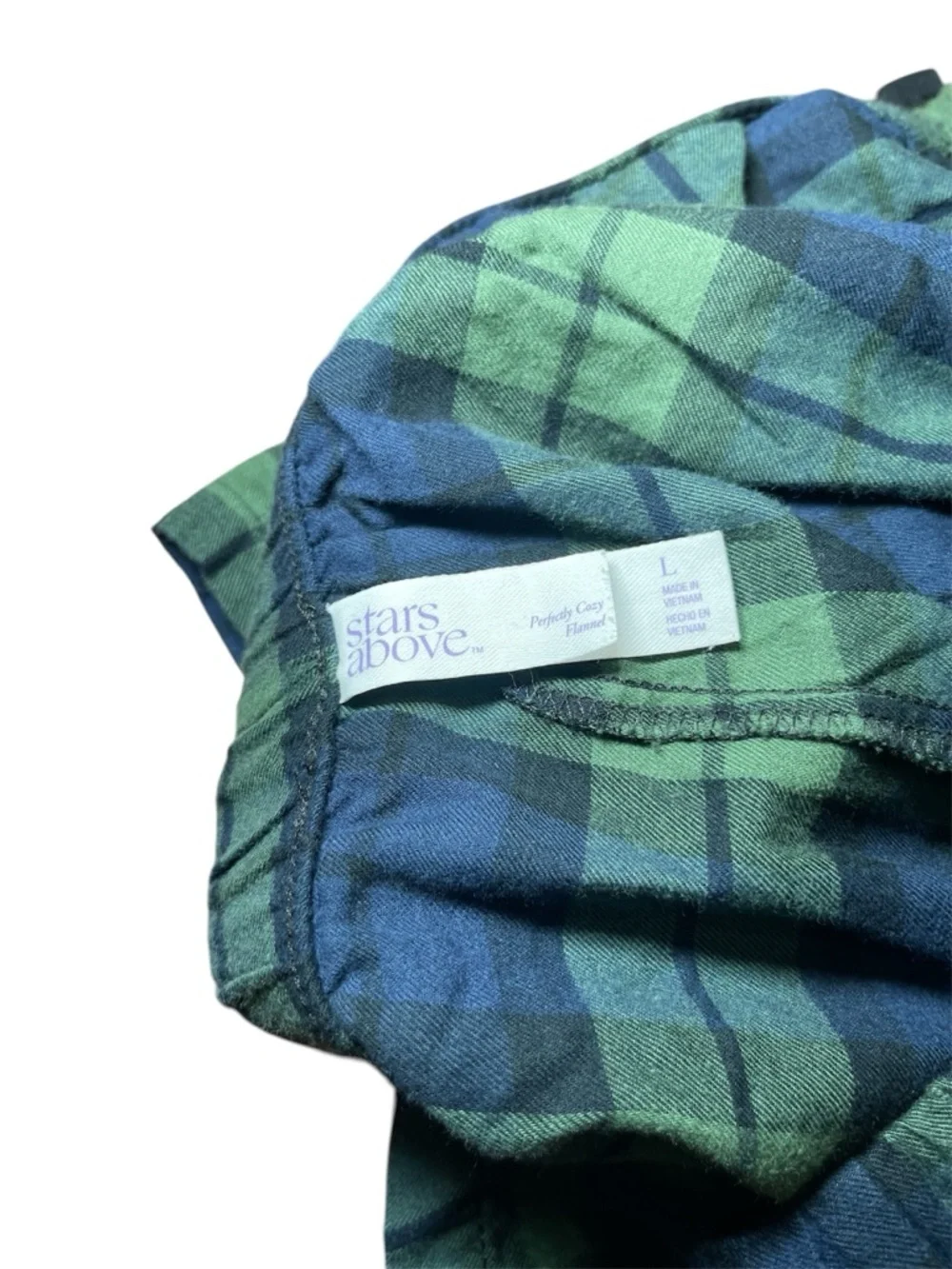 Stars Above Perfectly Cozy Flannel PJ Shorts Loungewear Soft Cotton Size Large - Picture 6 of 7